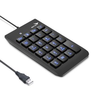 Rottay バックライト付きナンバーパッド 有線テンキーパッド サイレントキーボード拡張 外付け10キー USBキーパッド ノートパソコン｜harenohiya