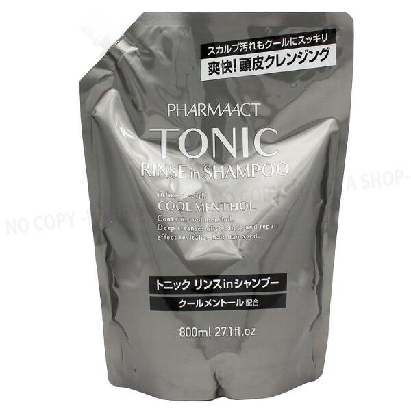 ファーマアクト クールトニック リンスインシャンプー 詰替 大容量 詰替800mlパウチ 熊野油脂7...