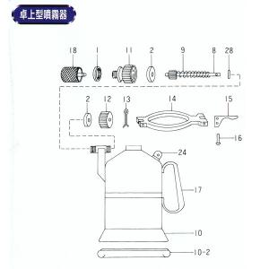 クラマタ卓上手押噴霧器用 噴口 全サイズ共通 ...の詳細画像1