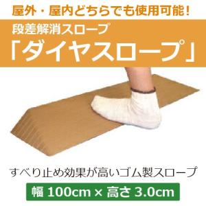 段差解消スロープ ダイヤスロープ 幅100cm×高さ3.0cm×奥行11.5cm ビス穴あり  DS100-30【シンエイテクノ】【介護用品】【バリアフリー】 DS-100シリーズ｜harika-gift