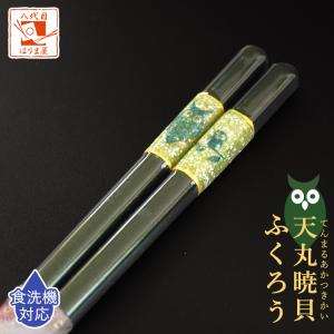 箸 食洗機対応 天丸暁貝 ふくろう 緑  男性用 箱なし 23cm 普段使い 漆 塗 単品 若狭塗箸 螺鈿 縁起物 男 父の日 天然木 日本製 滑り止め
