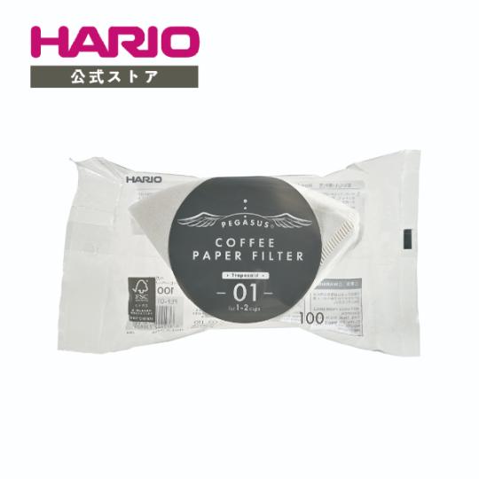 ハリオ  HARIO ペガサスコーヒーペーパーフィルター01W100枚  01サイズ ハンドドリップ