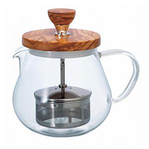 ハリオ ティオール・ウッド ティーポット 450ml 茶こし引き上げ お好み