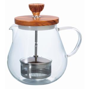 ハリオ ティオール・ウッド ティーポット 450ml 茶こし引き上げ お好み