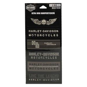 ハーレーダビッドソン フォージド ブラック＆ブラウン ミニバンパーステッカー BS31930｜harley-life