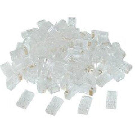 QUALCONNECT Cat6 RJ45 Crimp Connectors for Solid a...