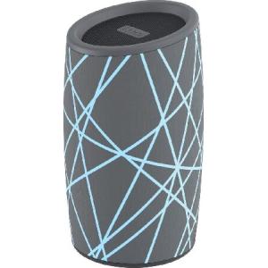 iHome IBT77 Portable Bluetooth Speaker with Speakerphone and Splashproof Fabric (Gray with/Light Blue)_並行輸入