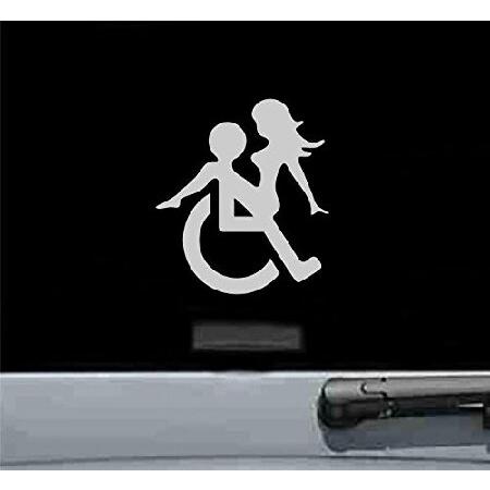 JS Artworks Wheelchair Sex Vinyl Decal Sticker (Si...