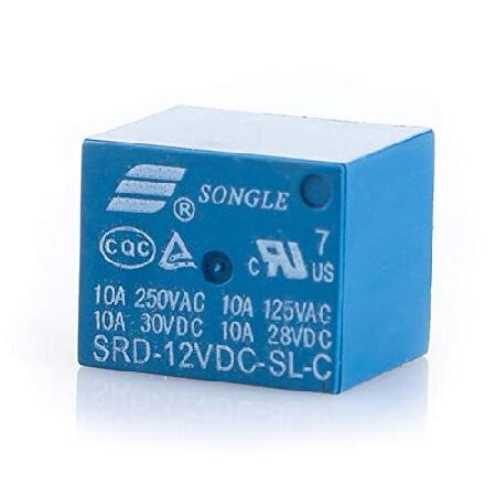 HWMATE DC 12V 10Aパワーリレー PCBマウント 5ピン変換タイプ（100パック）_並...