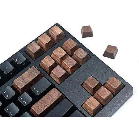 ハンドメイド ウォールナット 無垢材 キーキャップ 矢 WASD QWER スペースバー Enter...