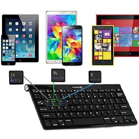 Navitech Black Wireless Multi OS Keyboard Compatib...