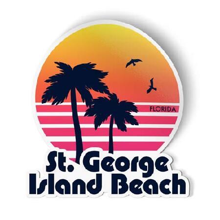 Squiddy St. George Island Beach Florida - ビニールステッカ...