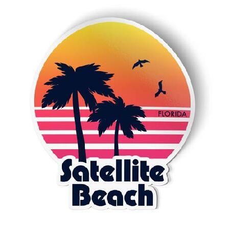 Squiddy Satellite Beach Florida - Vinyl Sticker - ...