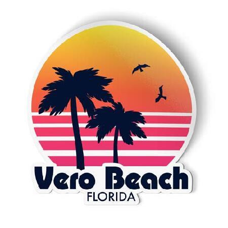 Squiddy Vero Beach Florida - Vinyl Sticker (7" hig...