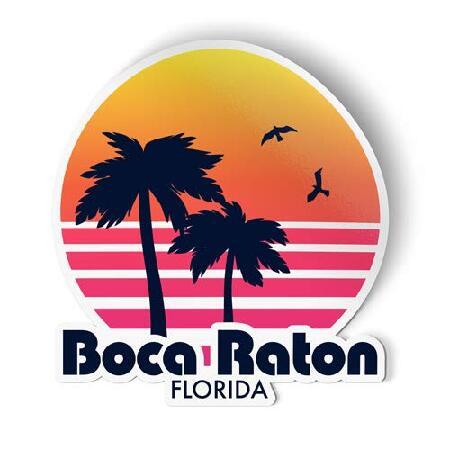 Squiddy Boca Raton Florida - ビニールステッカー - Lサイズ (高さ1...