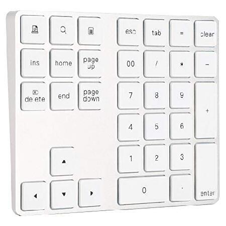 ASHATA Wired/Bluetooth Numeric Keypad, Portable Bl...