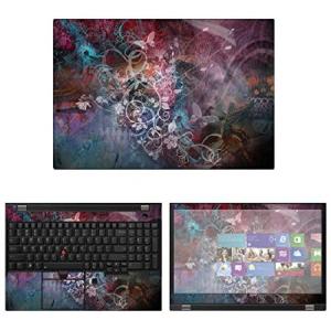 Decalrus - Protective Decal Floral Skin Sticker for Lenovo ThinkPad T590 (15.6