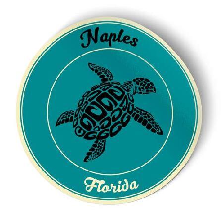Squiddy Naples Florida - ビニールステッカー - Lサイズ (高さ11インチ...