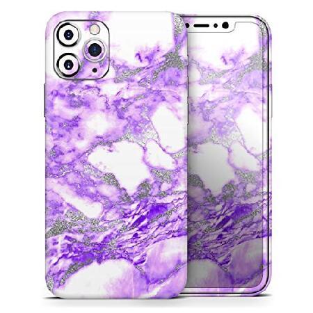 Design Skinz Purple Marble ＆ Digital Silver Foil V...