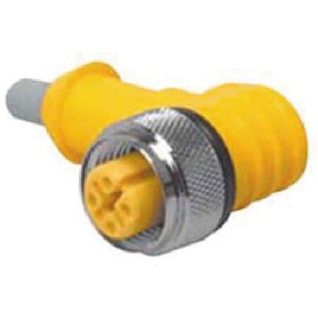 TURCK WK 4T-1 Cordset, P: Right-Angle M12 Female 4...