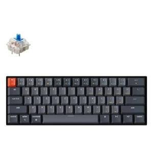 Keychron K12 60% Layout Hot-Swappable Bluetooth Wireless/USB Wired Mechanical Keyboard with Gateron G Pro Blue Switch RGB Backlit, Compact 61_並行輸入