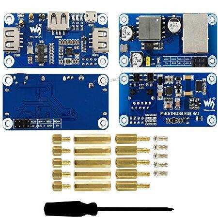 PoE Ethernet/USB HUB HAT for Raspberry Pi Zero W W...