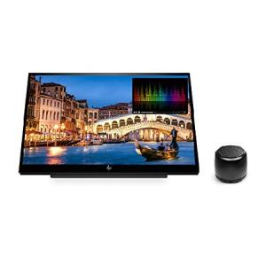 HP E14 FHD (1920x1080) Portable Monitor Travel Bundle with USB Type-C and Micro Bluetooth Speaker with Professional Sound, Built-in Microphon_並行輸入