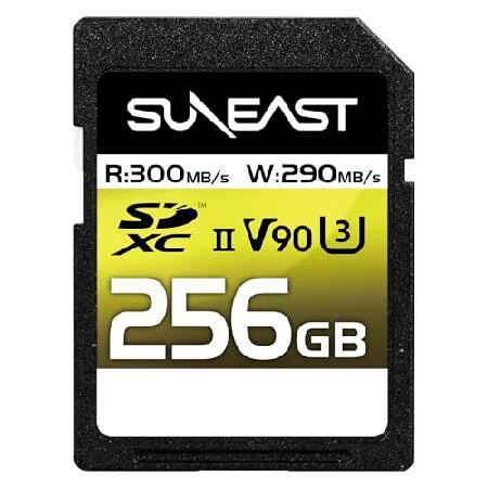 SUNEAST SDXCカード 256GB 最大300MB/s UHS-II U3 V90 pSLC...