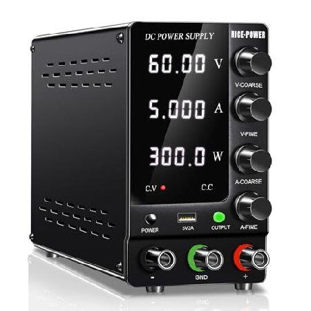 NICE-POWER DC Power Supply Variable 60V 5A, Adjust...