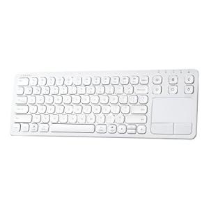 SANWA Multi Device Bluetooth Keyboard with Touchpad, Rechargeable Keypad with Trackpad for Laptop Desktop Computer PC iPad/iPhone Tablet, Com_並行輸入