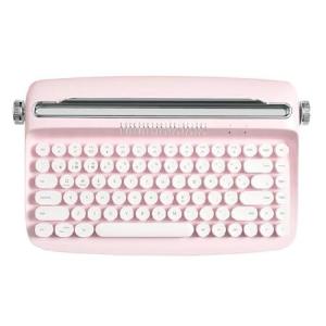 YUNZII ACTTO B303 Wireless Typewriter Keyboard, Bluetooth Connection, Cute Retro Aesthetic Design with Integrated Stand for Tablet, Phone, PC_並行輸入