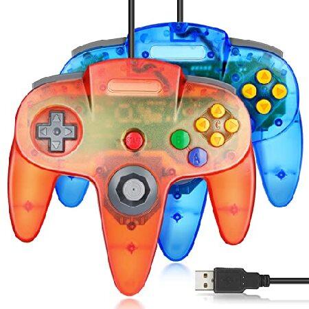 FISUPER USB N64コントローラー、有線USBゲームコントローラーゲームパッド Windo...
