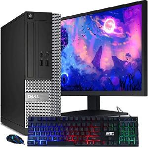 Dell OptiPlex 7010 Computer Desktop PC, Intel Core i7, 16GB RAM, 2TB HDD, MTG New 22 inch LED Monitor, RGB Speaker Keyboard Mouse, WiFi, Wind_並行輸入