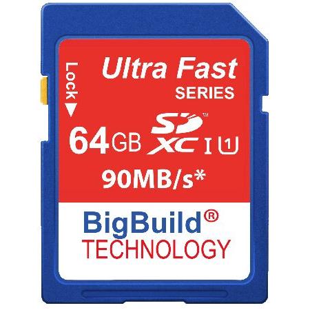 BigBuild Technology 64GB Ultra Fast SDXC 90MB/s Me...