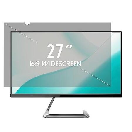 ANBAC 27インチデスクトッププライバシースクリーンシールド 16:9ワイドモニター用 - アン...