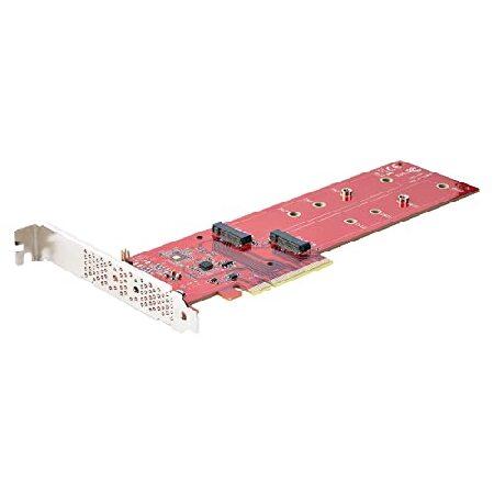 StarTech.com PCIe拡張カード／PCIe x8／2x M.2 PCIe SSD／NVM...