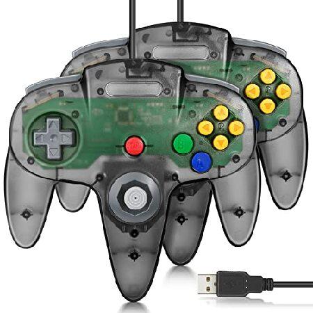 FISUPER USB N64コントローラー 有線ビデオゲームコントローラー USBゲームパッド W...