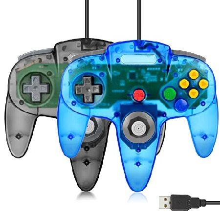 FISUPER USB N64コントローラー 有線ビデオゲームコントローラー USBゲームパッド W...