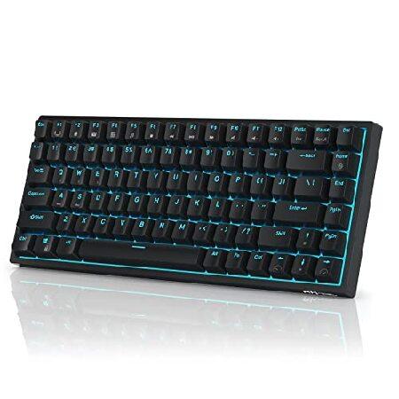 RK ROYAL KLUDGE RK84 Blue Backlit 75% Triple Mode ...