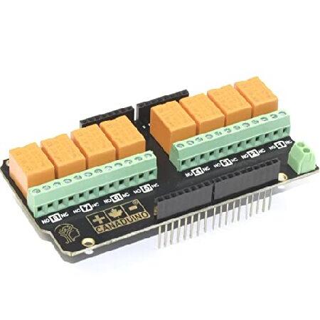 CANADUINO(R) 8-Channel Stackable I2C Relay Shield ...