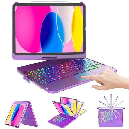 CC Store iPad (A16) 第11世代ケース キーボード付き - 7色 バックライト 3...