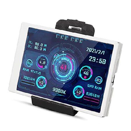 3.5インチコンピュータ温度モニター、IPS USBミニスクリーン AIDA64 CPU RAMデー...