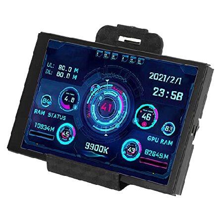 Yunseity 3.5インチコンピュータ温度モニター USBミニスクリーン AIDA64 PC C...