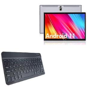 BoxWave Keyboard Compatible with FEONAL 2022 Latest Android 11.0 Tablet (10 in) - SlimKeys Bluetooth Keyboard, Portable Thin with Chiclet-Sty_並行輸入