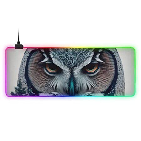 FOLIOSA RGB Gaming Mouse Pad (Portrait Owl Forest)...