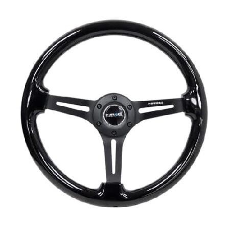 NRG Innovations NRG-RST-018BK-BK 強化クラシック木目ステアリングホイ...
