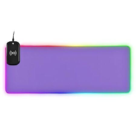Medium Purple RGB Gaming Mouse Pad, Large Mousepad...