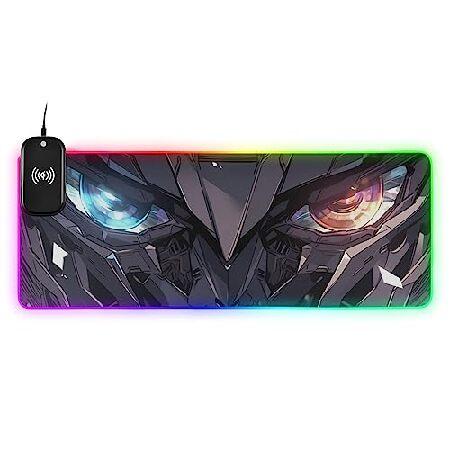 Red Blue Eyes RGB Gaming Large Extended Led Mouse ...