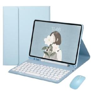 kaidisen(カイディセン) キーボードケース Galaxy Tab A8 10.5インチ用 キーボードとBluetoothマウス付き 取り外し可能なキャンディーカラーキーボード_並行輸入