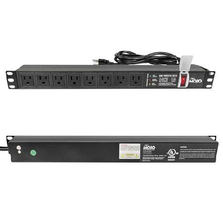 Tecmojo 1U Rack-Mount Horizontal 8-Outlet Power St...
